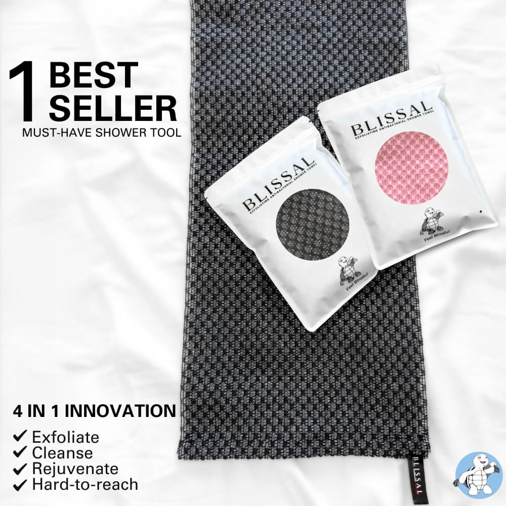 Blissal Exfoliating Antibacterial Shower Towel - Image 10